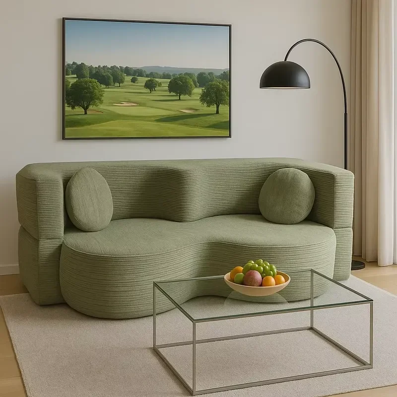 Vacuum Compressed Modular Convertible Sofa Bed Foldable All Foam Couch for Living Room Small Apartment Lazy Home Furniture