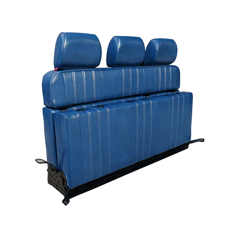 RV Swivel Seat, Universal Leather Folding Seat Bed 3 Passenger Versatile Triple Bench to Bed Space Saving  Conversion