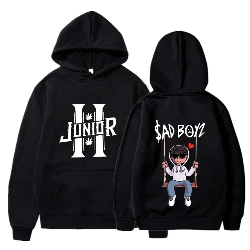 Spring Men's Hoodies Junior H Sad Boys Harajuku Girls Hip Hop Pullover Fancy Music Gift Casual Loose Comfortable Sweatshirt