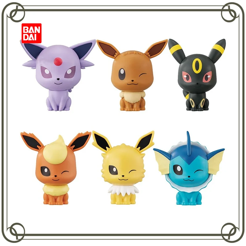 

Bandai Action Figure Model Toy Eeveelution Genuine Gashapon Modeling Series Pokemon 8 Eevee Family