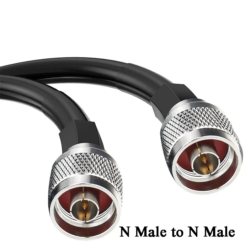 Coax Extension Cable(50Ohm) N Male to N Male Low Loss Coaxial Cable for 3G/4G/5G/LTE/GPS/WiFi/RF/Ham/Radio Antenna 1 meter/3.2ft