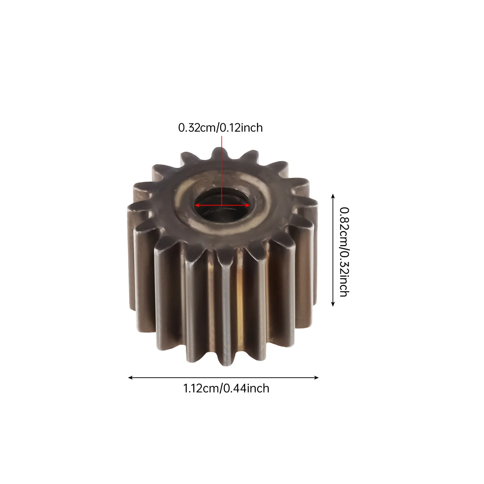16 Teeth RS550 DC Motor Gear 11.2mm Diameter 3.2mm Hole Diameter Replaceable Motor Gear for RS 550 DC Motor