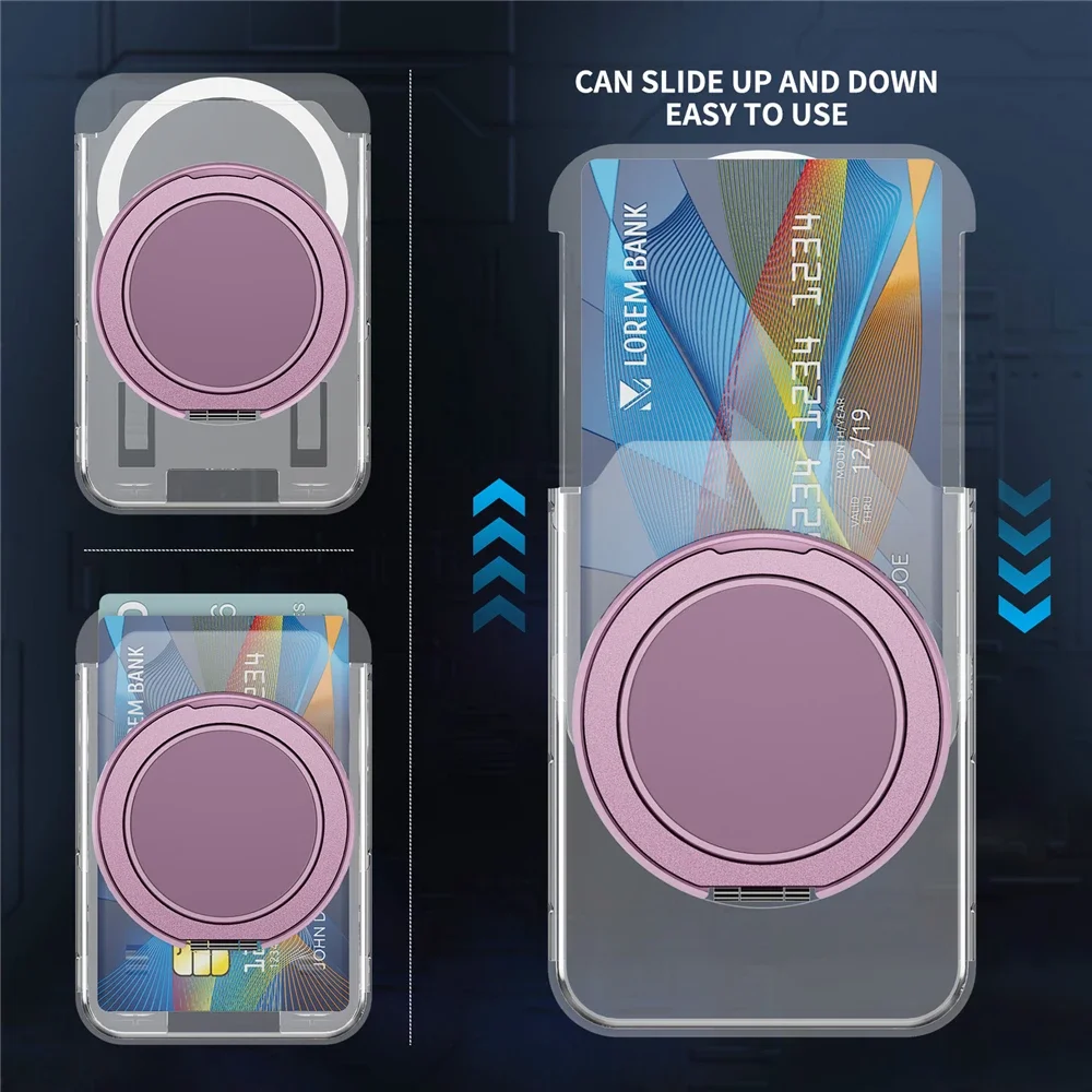 Прозрачный магнитный чехол-кошелек Magsafe для iPhone 16, Pro Max 15, 14, 13, Samsung S24 S25, ультра слот для карт, кольцо-кронштейн, крышка