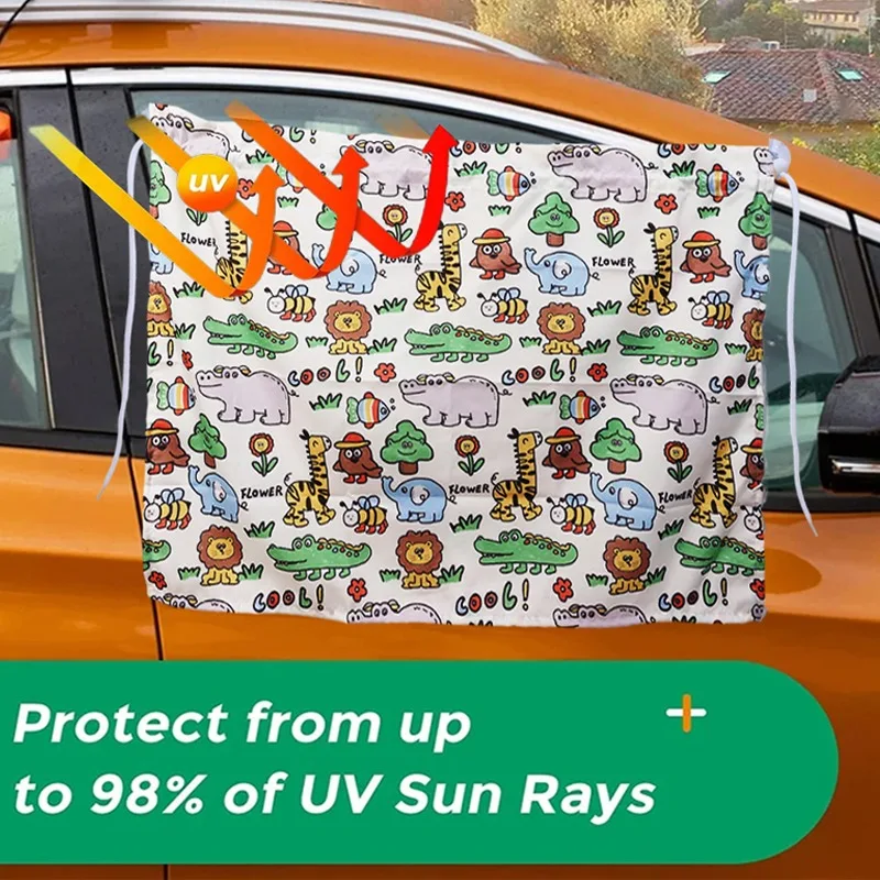 Car Sunshade Sunblock Curtain Car Side Block Children\'s Blackout Sunscreen Curtain Universal Car Bedroom Light Blocking Curtains