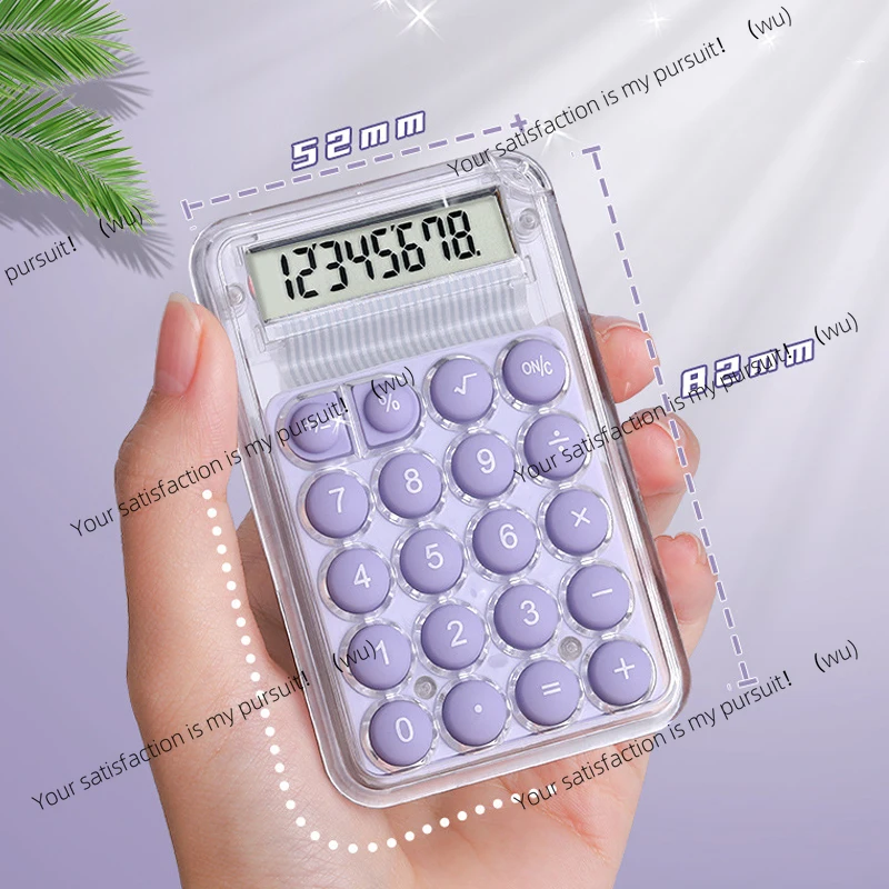 Cute Silent Calculator Mini Version Learning Auxiliary Small Portable Calculator Back To School Supplies Students/Finance