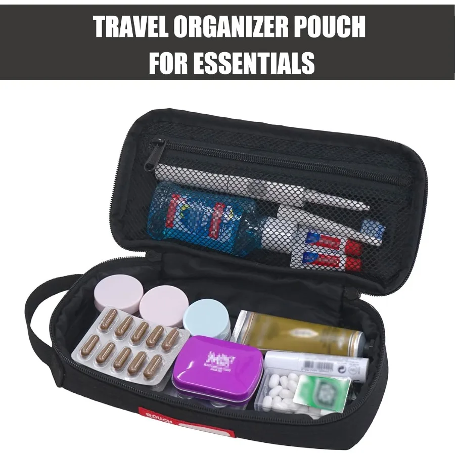 Грубая маленькая сумка для инструментов, сумка-органайзер EDC, чехол для хранения аксессуаров на молнии, портативная ручка, идеально подходит для улицы