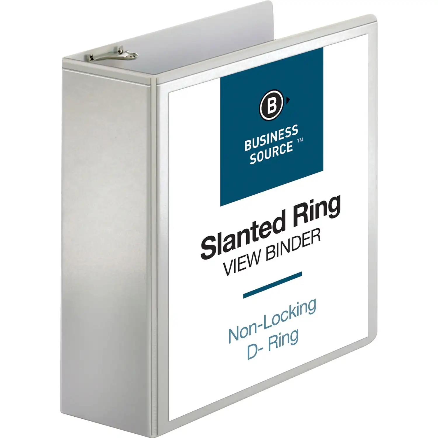 

Business Source D-Ring Binder w/ Pockets 4" Capacity White 28444