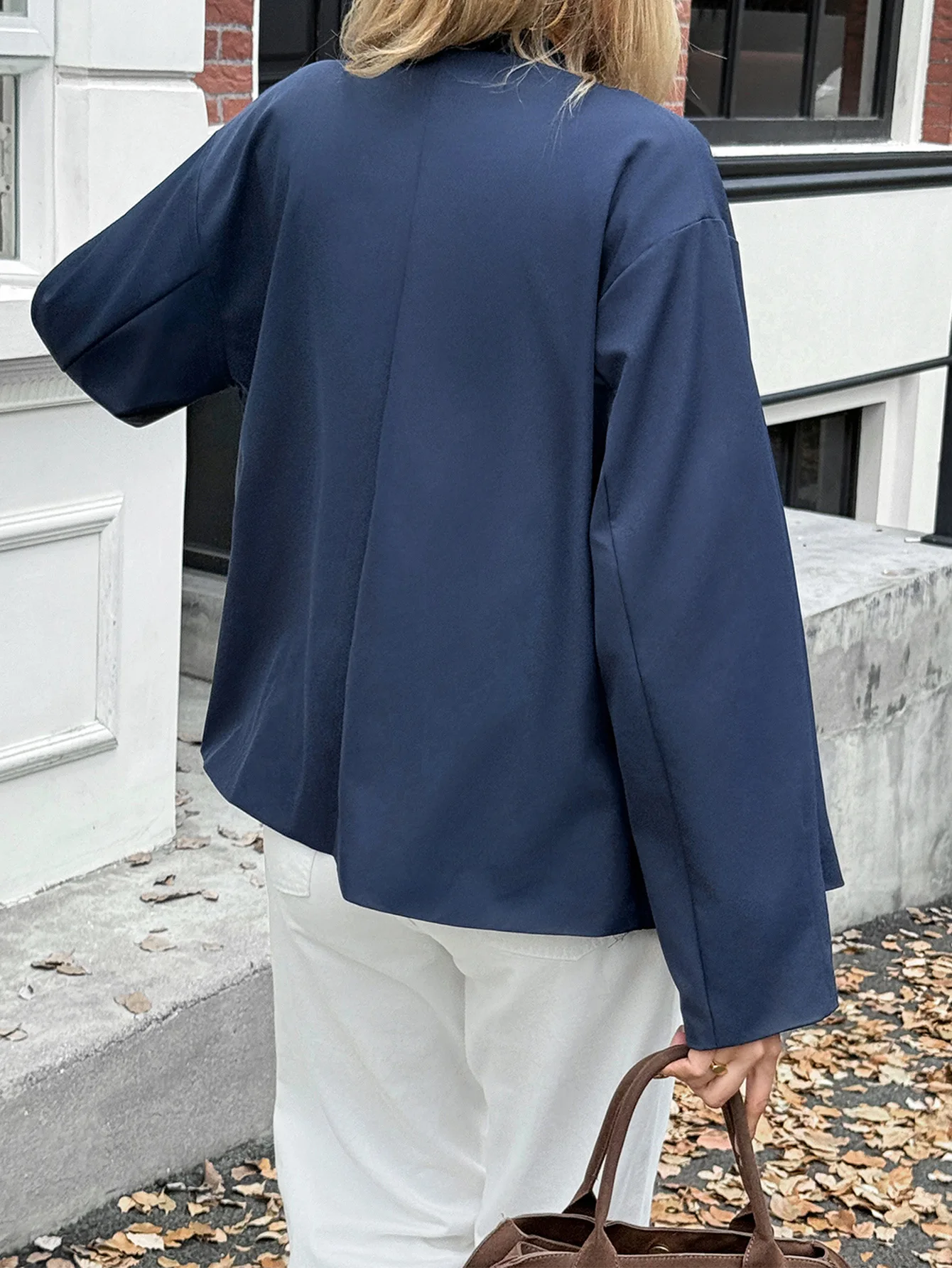 Casual vakantiestijl damesjack met lange mouwen en knopen Dames herfst en winter