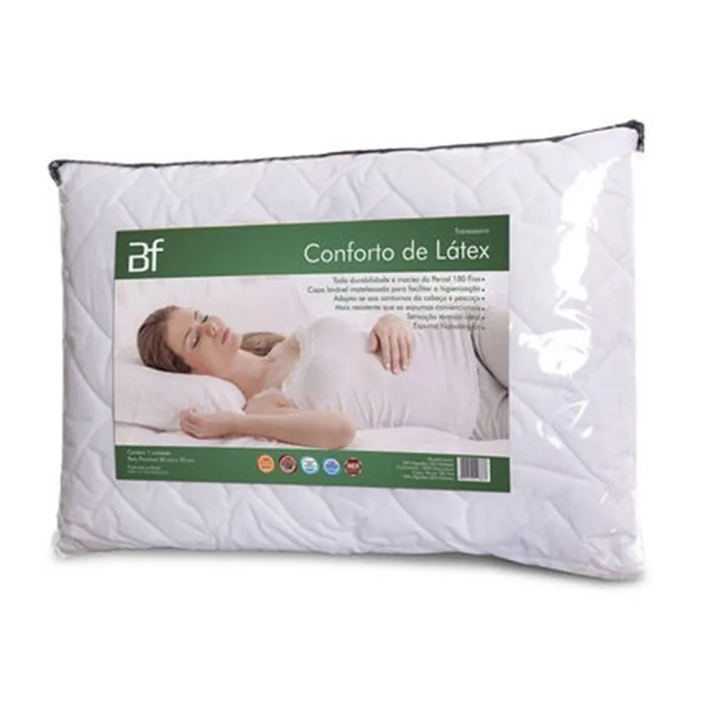 Hypoallergic Latex Comfort Pillow Percal Cover 180 Yarn BF Mattrees