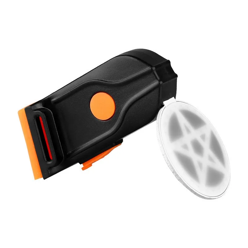 Luz LED trasera en forma de corazón para bicicleta, recargable por USB, resistente al agua, 5 modos, lámpara de advertencia de seguridad nocturna para ciclismo de montaña