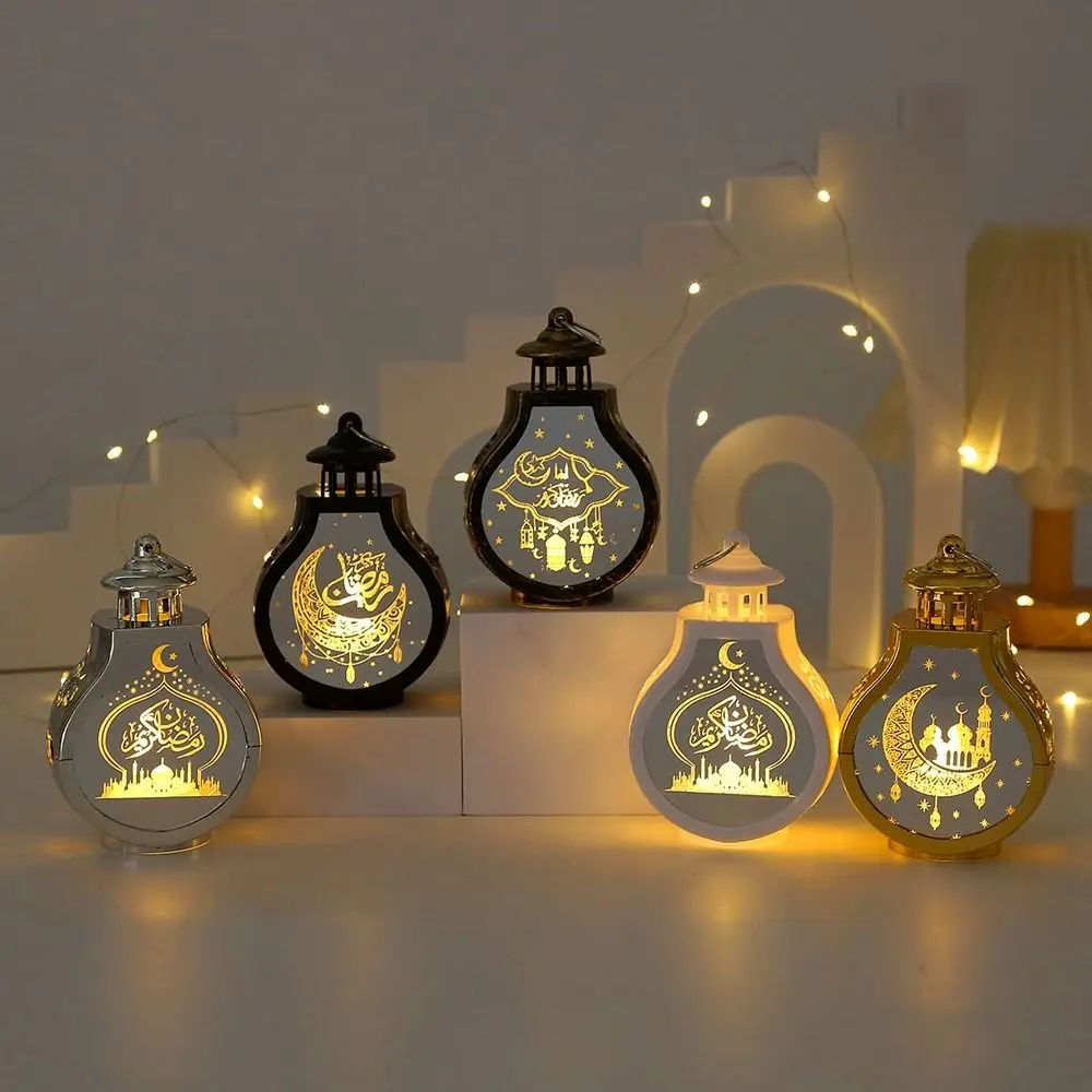 

DIY Crafts Eid Mubarak Oil Lamp Home Decorations Decorative ornaments Ramadan LED Lights Festival Scene layout props