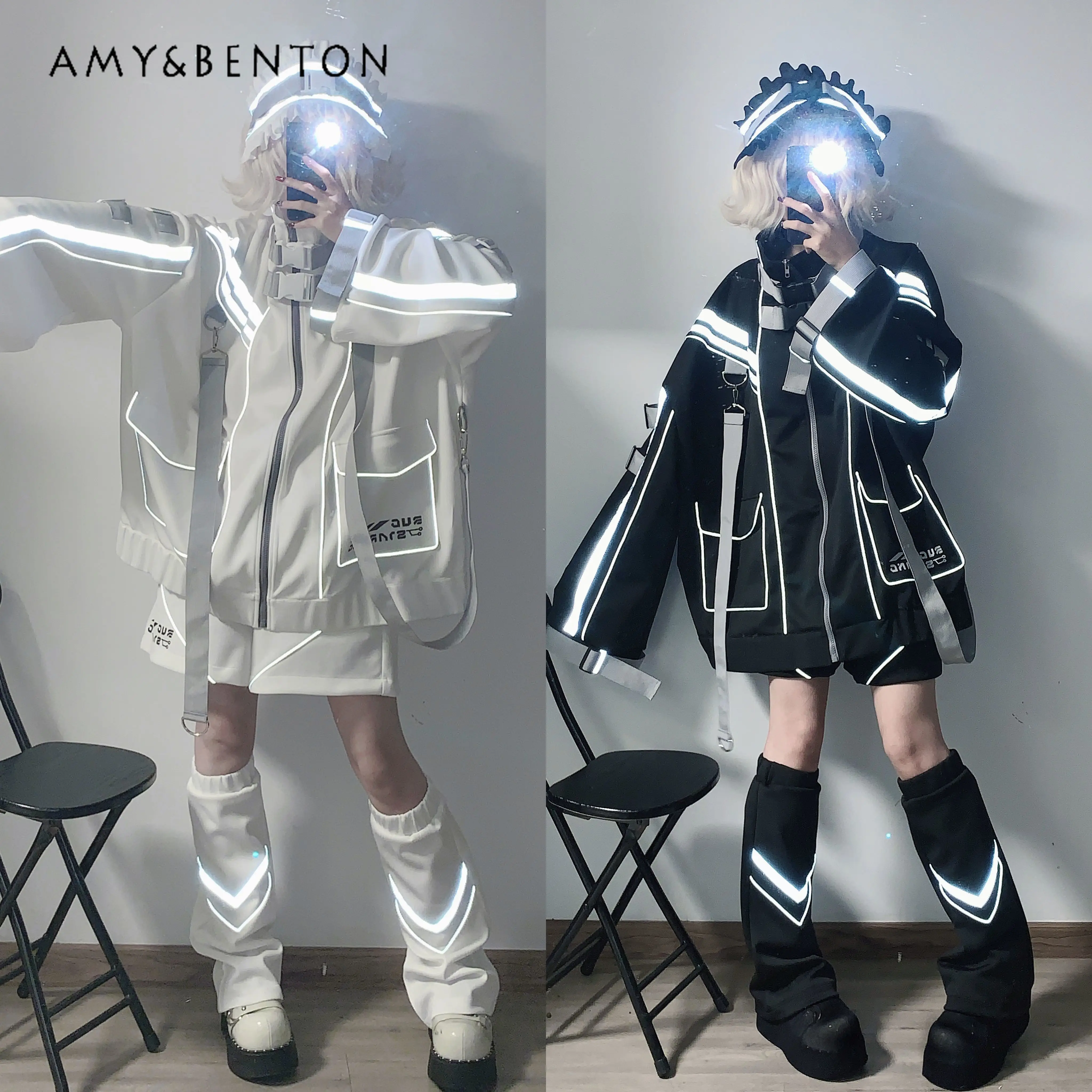 女性用ワイドレッグパッチワークパンツ,特大コート,カジュアルウェア,オリジナルの服,日本の妖精の文化,2個