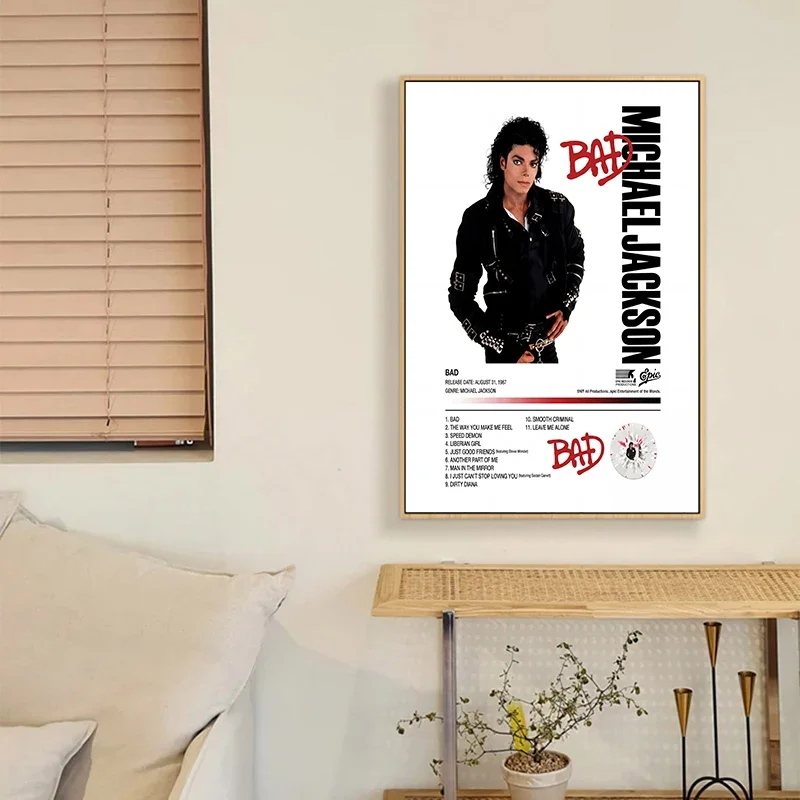 Michael Jackson Pop-Sänger Musikalbum-Cover Leinwanddruck Wandgemälde Heimdekoration Poster – Detail 7