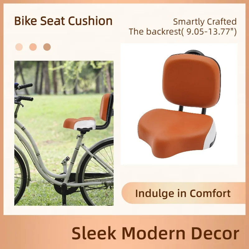 

Bike Seat Cushion Bike Seat with Backrest for Men & Women Bicycle Tricycle Saddle Seat with Back Support for Tricycles E-Bikes
