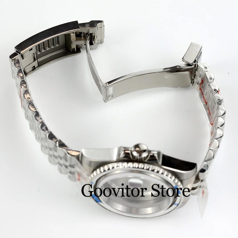 40mm NH35 case oyster/jubilee Bracelet sapphire glass For YACHT-MASTER Nh34 Nh35 Nh36 Movement waterproof 28.5mm Dial watch case