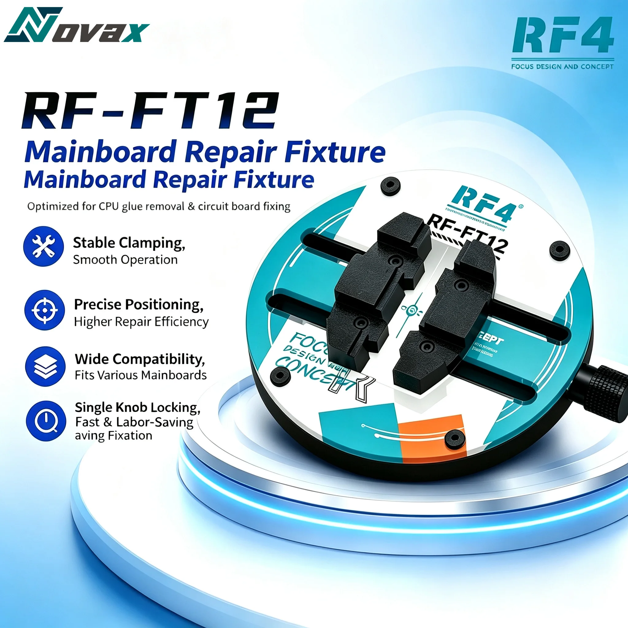 RF4 RF-FT12 tempered glass motherboard repair fixture, universal CPU chip IC fixing tool, high temperature resistant