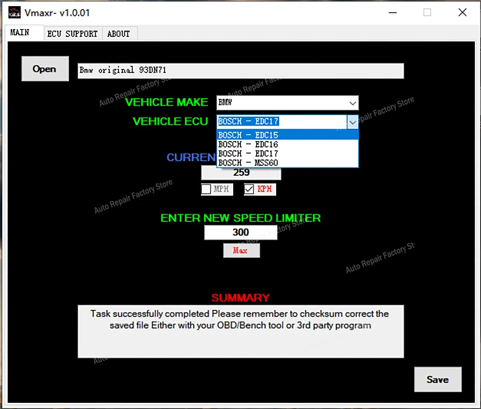 2in1 LSuite 1.0 Checksum Calculator Tool L-suite Correction Cheksum Vmaxr Vmax Off  Unlock Speed Limiter of Cars Vmax KM Change view 3