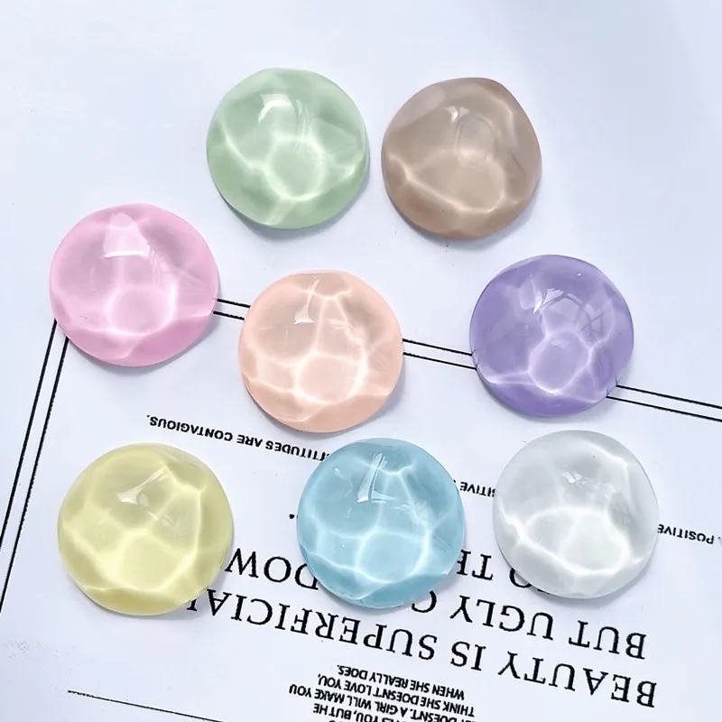 8pcs Circular Transparent Water Wave Pattern Fridge Magnet Photo Wall Message Board Bulletin Board Decoration Magnetic Stickers