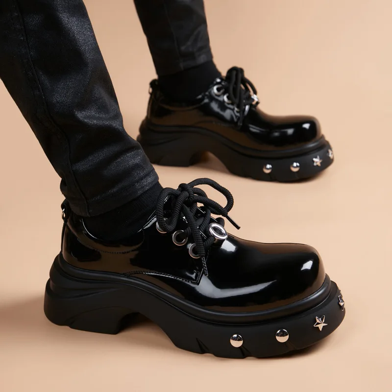 

Мужская деловая официальная обувь, мужские оксфорды, повседневная обувь, мужские брендовые классические удобные модные туфли дерби, кожаная обувь 2025