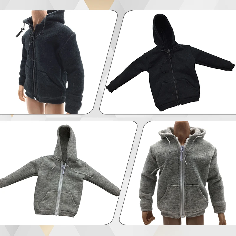 1/6 Scale Mens Zip Up Hoodie Sweatshirt For 12'' Action Figure