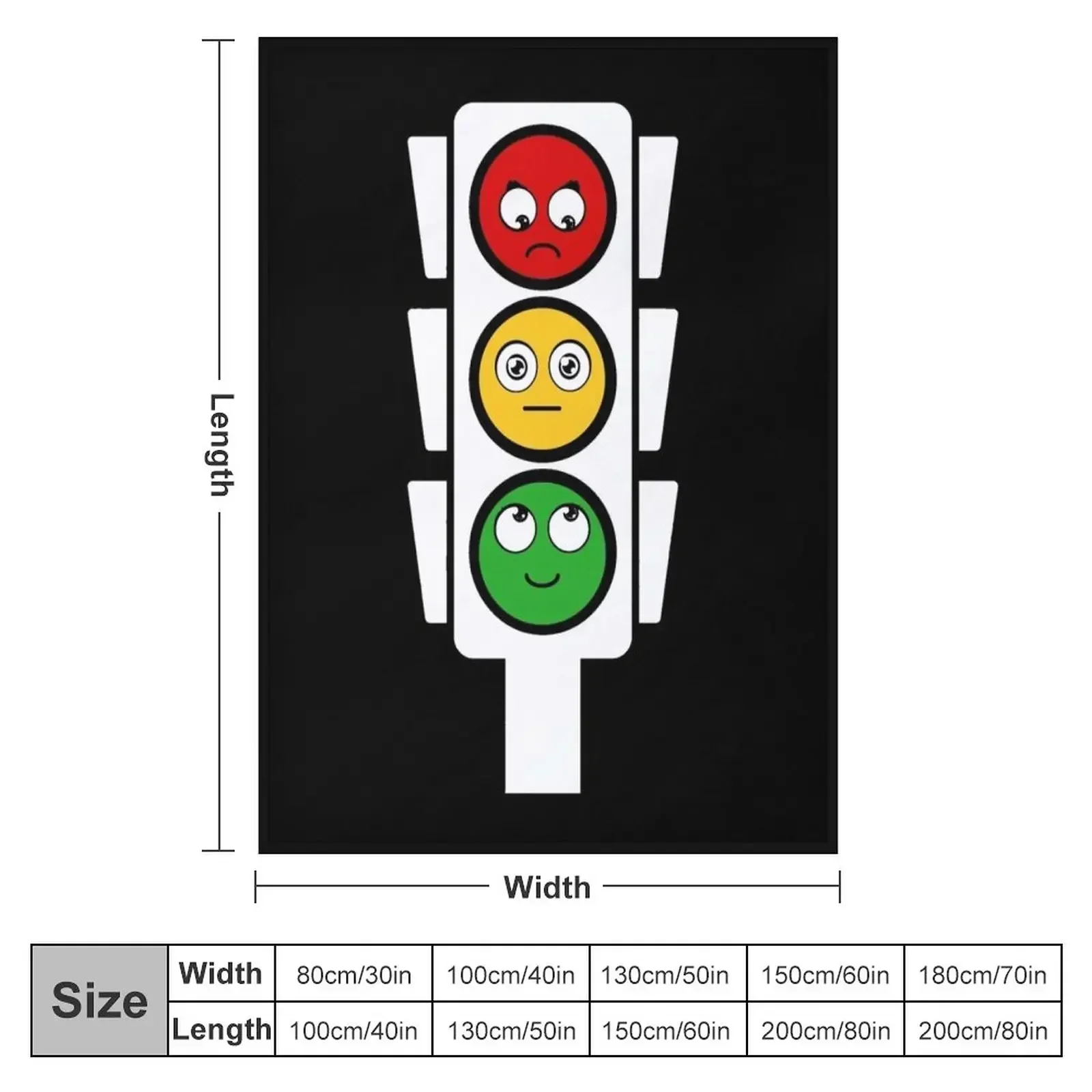 Traffic light moods Throw Blanket Loose Bed covers Cute Plaid Summer Beddings manga Multi-Purpose Blankets