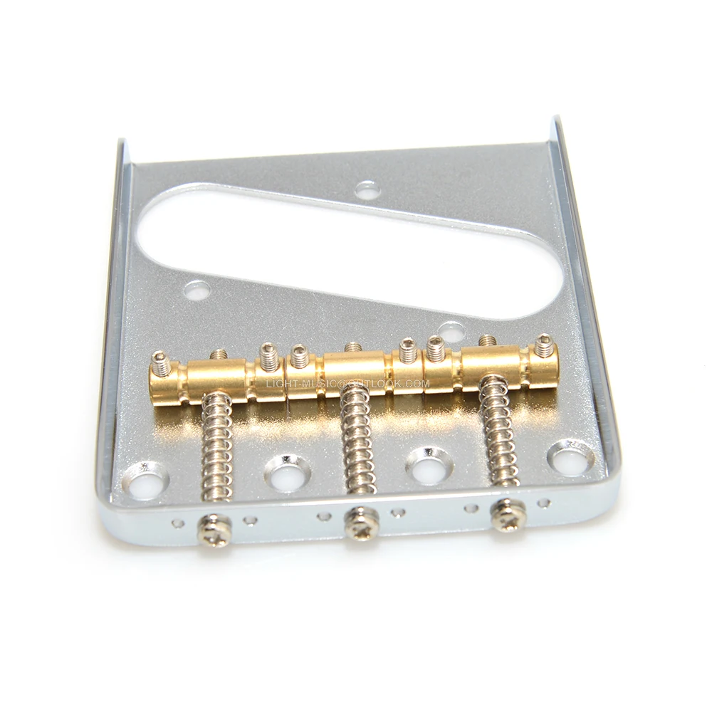 Tele Bridge Brass Saddles 3-Saddles Hexagon Screws for TL Telecaster Style Guitar Electric Guitar Bridg