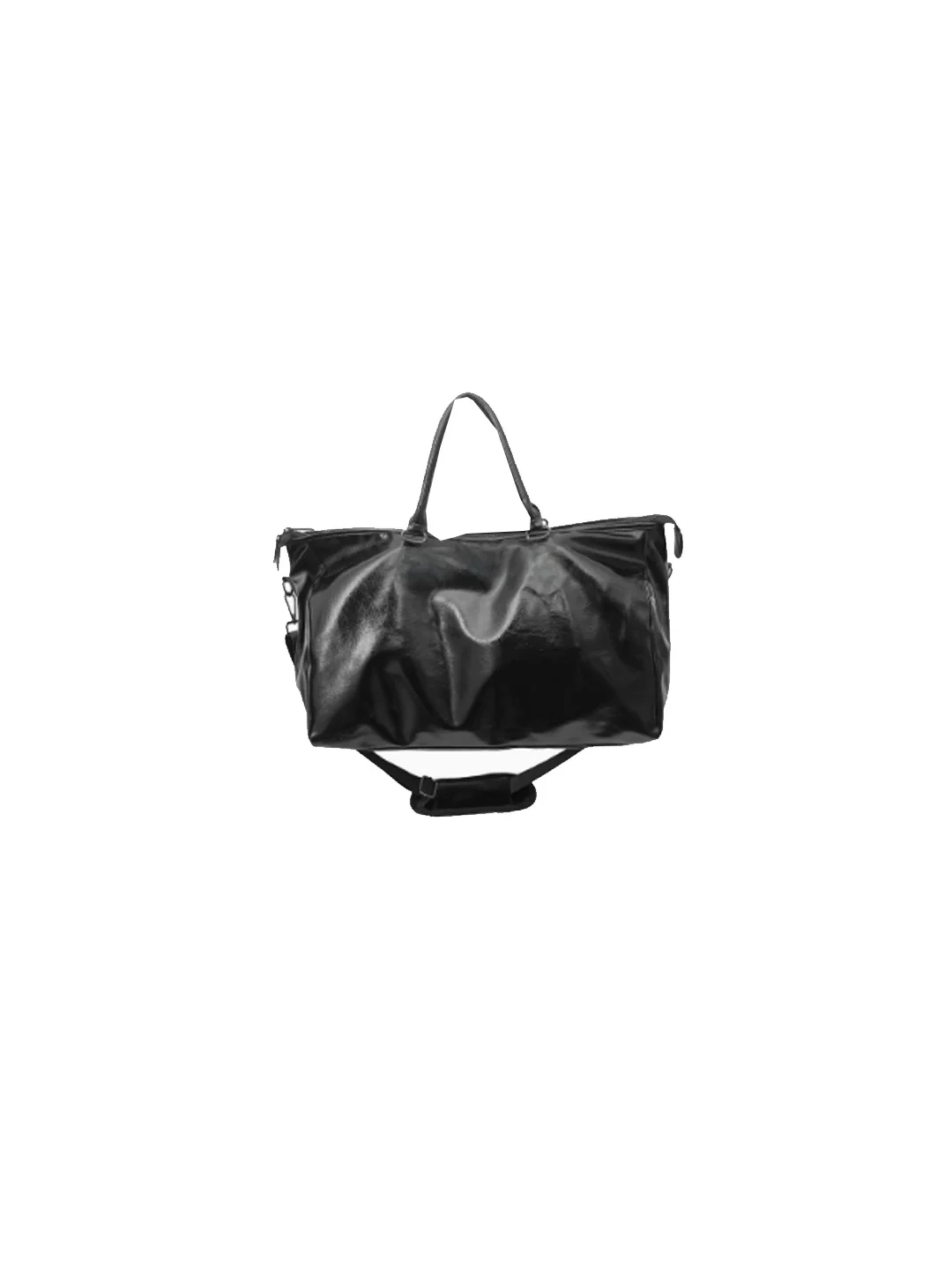 NIN Design Retro Leather Tote Bag Unisex Street Style Large Capacity Single Shoulder Bag Japanese Trend Youth Casual Pure Color
