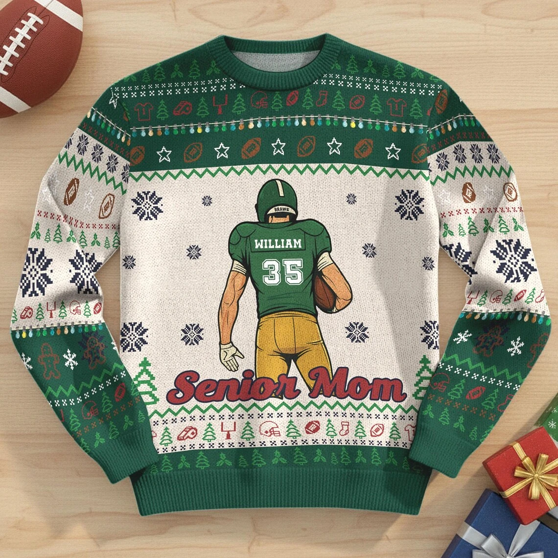 اسم مخصص الجرافيك الرجبي البلوز موضة جديدة سترة عيد الميلاد القبيحة Crewneck الخريف الكبار والأطفال البلوز البلوزات للجنسين