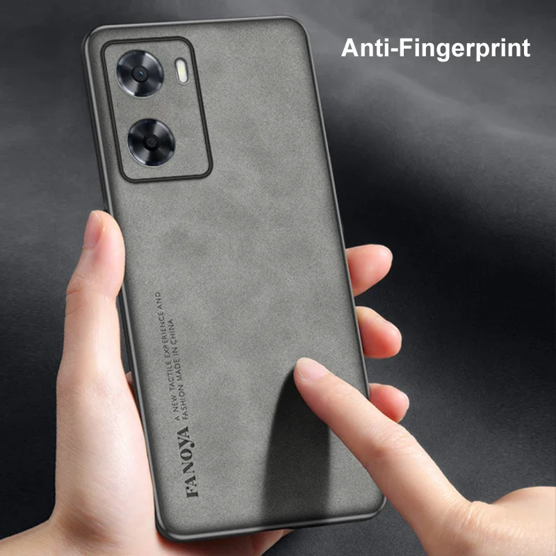 Luxury PU Leather Case For OPPO A57 4G A57S A57 S Cover Matte Silicone Shockproof Protection Phone Case For OPPO A77 5G A77S