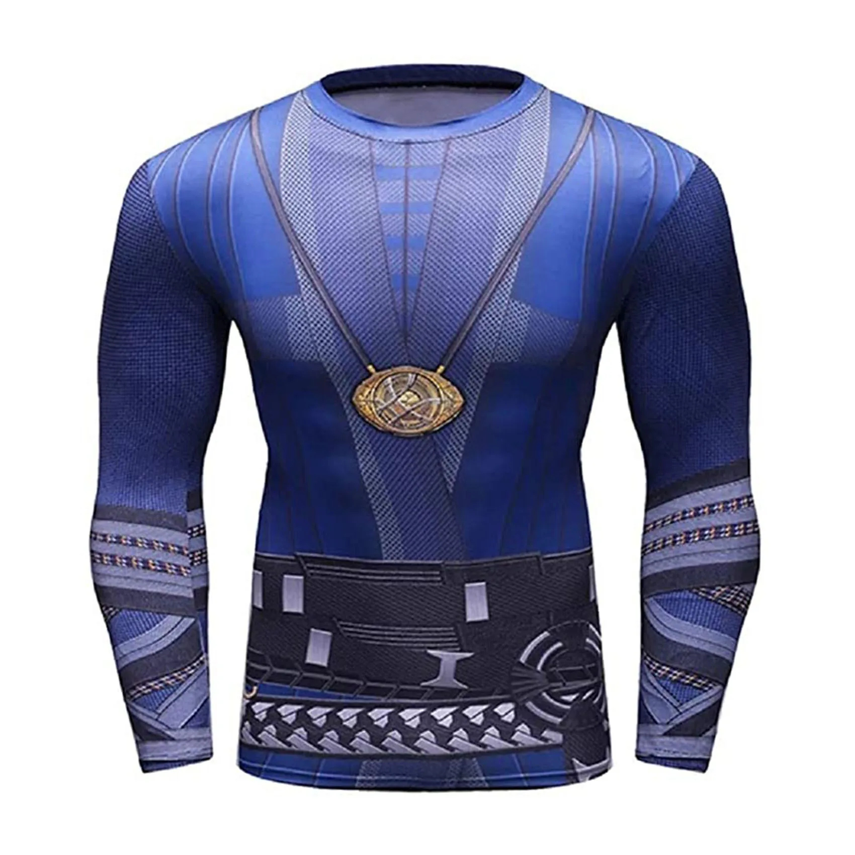 Men's Compression T-shirt Super Hero N-wing Long Sleeves T Shirt Tops Tight Cycling Sport Tee Costume