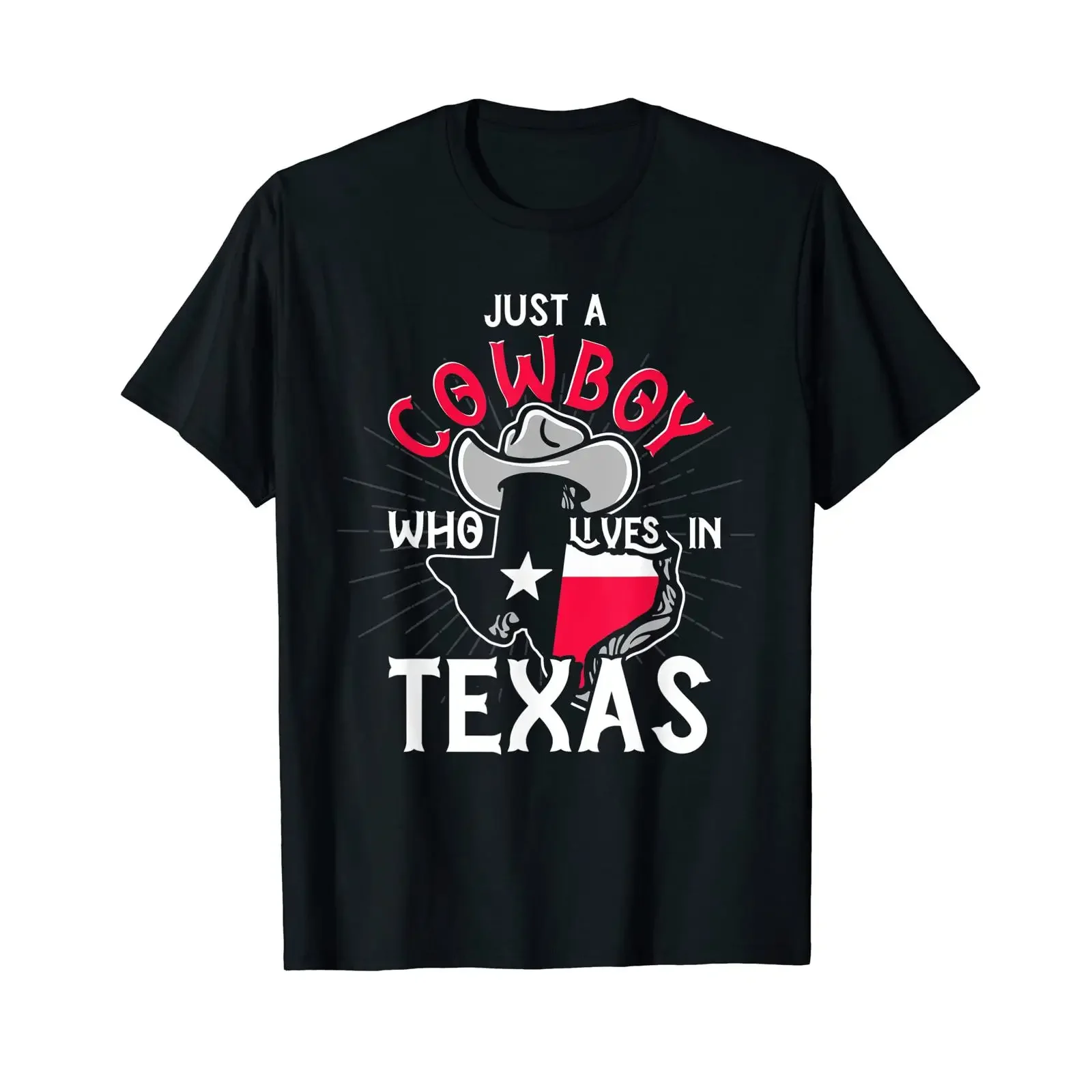 Texas Ranch Texan Flag Cowboy Hat T Shirt black vintage Washed Unisex graphic fashion homme Casual Breathable Stretched