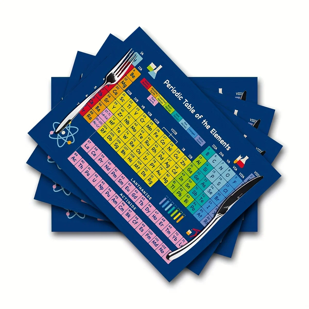 4pcs Periodic Table Placemats - 12x18