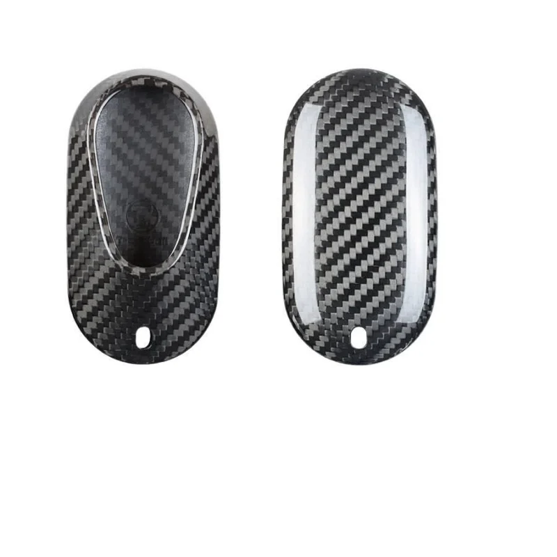 For Mercedes-Benz E300L C260 C200 A200 GLC S-Class E-Class 100% Carbon Fiber Car Key Fob Cover Shell Case