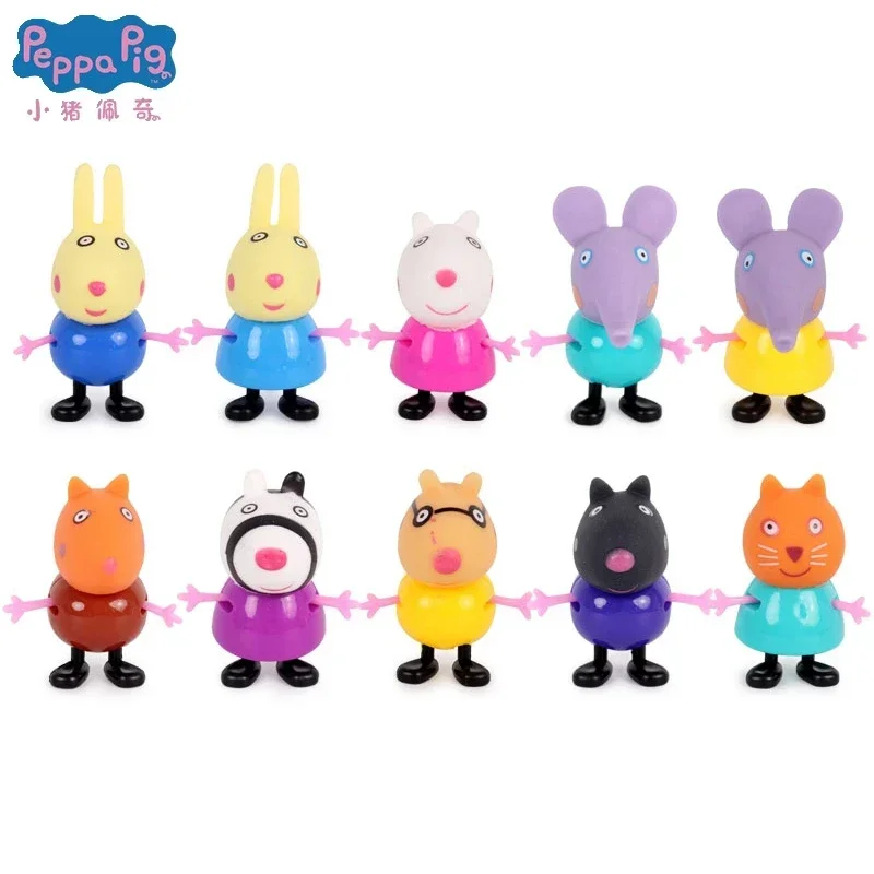 Peppa Pig Original Toy Action Doll George Family of 4 Pig Grandma Pig Grandpa Pig Antelope Teacher Animal Dolls Children\'s Gift