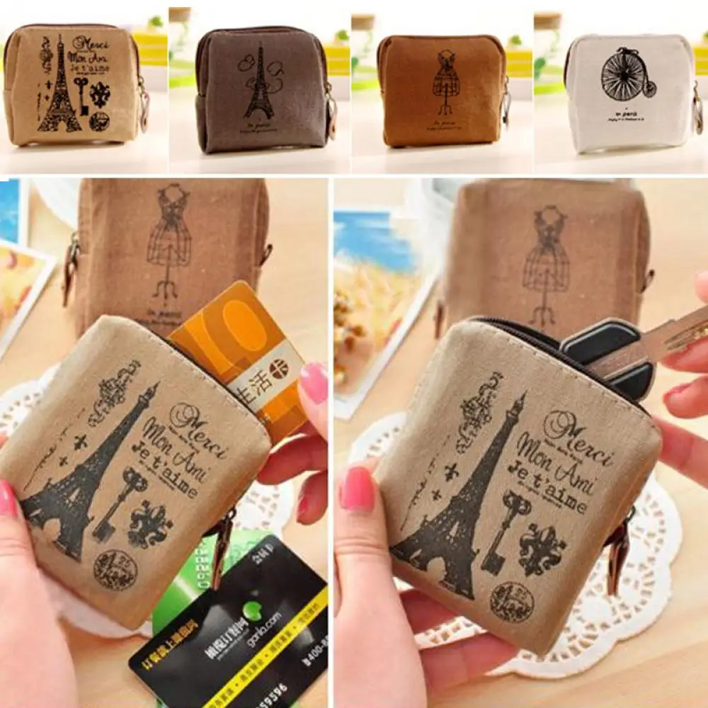 Retro Case Mini Pouch Holder Coin Bag Purse Zip Wallet