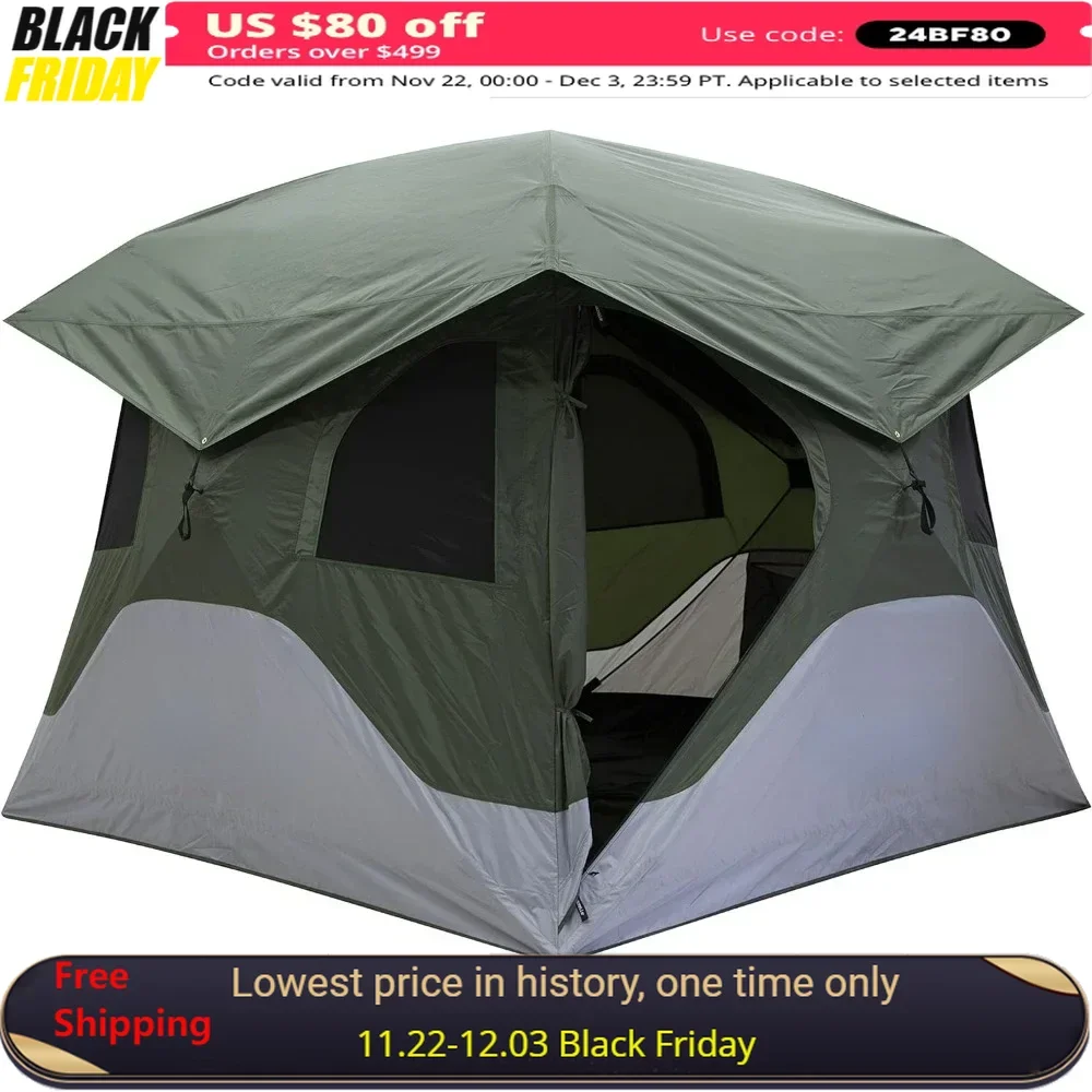 

Tent, Easy 90 Second Set-Up, Waterproof, UV Resistant, Removable Floor, Ample Storage Options, Tents