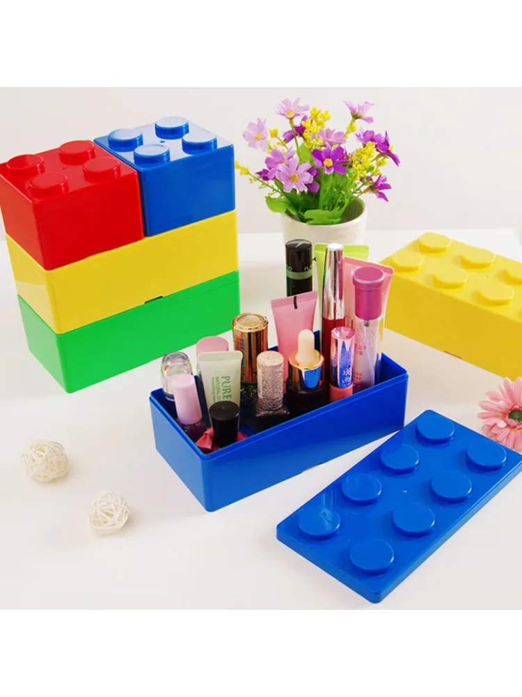 Superposition Building Blocks Storage Box Desktop Plastic Storage Learn Stationery Sorting Household Building Blocks Storage Box