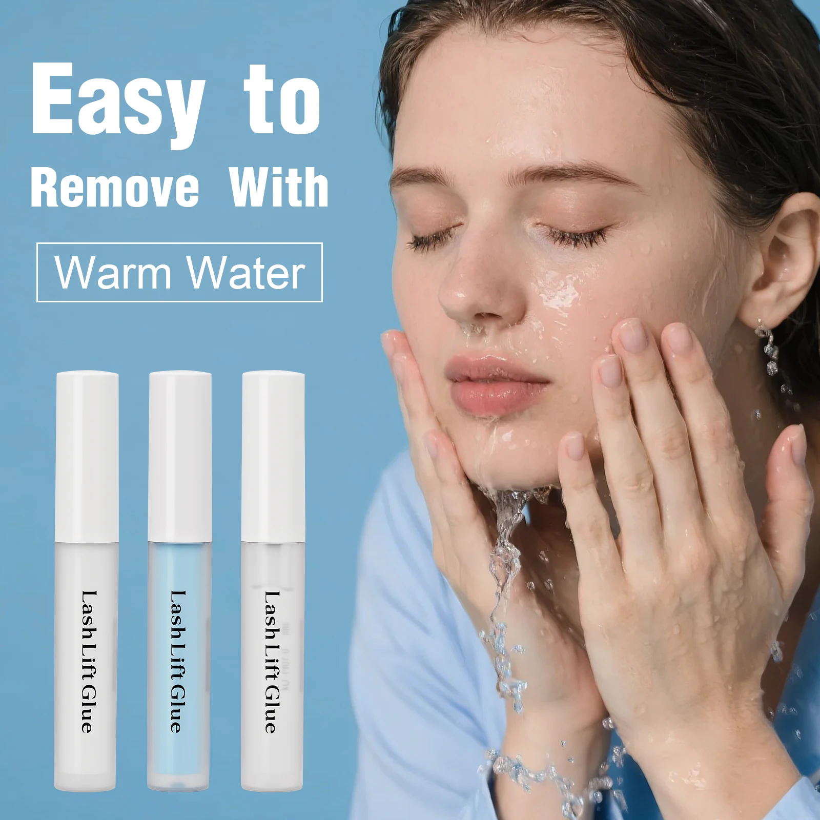 غراء تمديد الرموش - إضافة استخلاص نباتي، سهل الإزالة بالماء الدافئ، يجف بسرعة ونخفضة الرائحة مناسبة للرموش