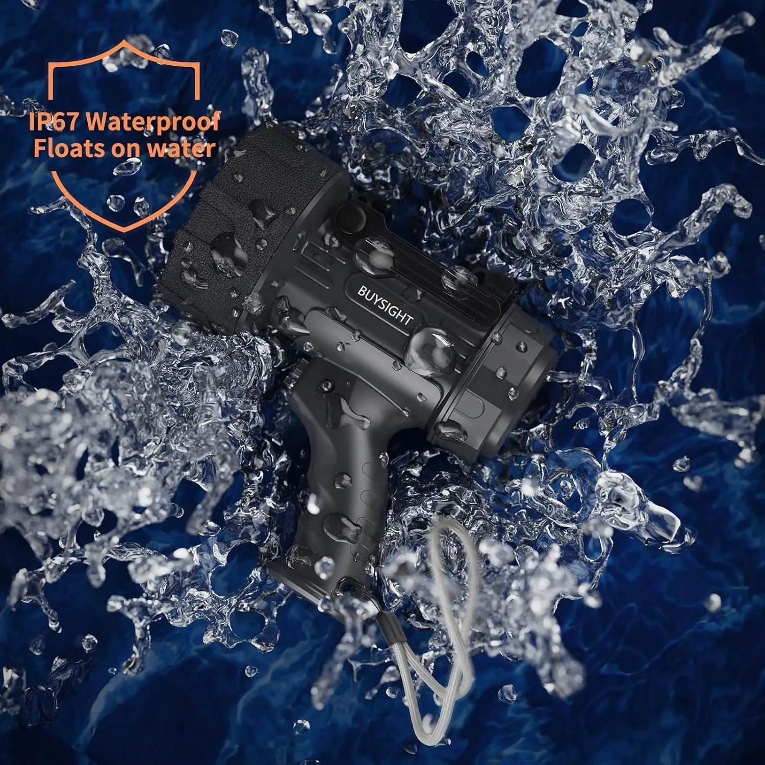 Rechargeable Spotlight Flashlight, 1M Lumens Waterproof Hunting Light with Red Filter & Long Battery Life