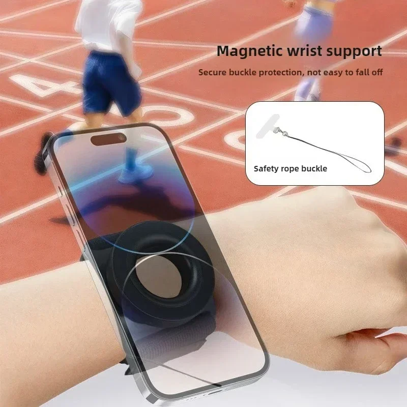 360 Rotatable Magnetic Wristband Phone Holder, Magnetic Phone Holder, Compatible with iPhone 16 15 14 13 12 Pro Max Plus Mini