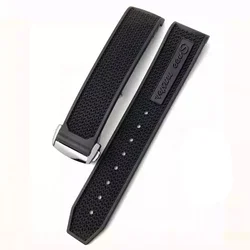 New-Rubber Silicone Watchband for Omega Speedmaster Watch Strap Steel Deployment Buckle 22mm Men's watch accessories