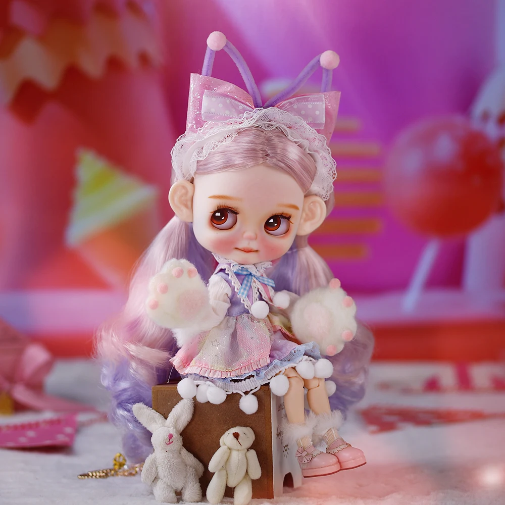 Ooak Śliczne Koky Dziecięce ICY DBS Lalka Blyth Rzeźbione Usta Matowe Twarz 1/6 BJD Azone S Anime Dziewczyna