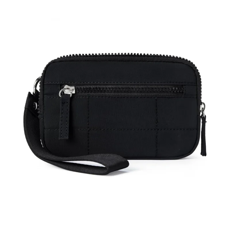 Carteras de muñeca Puffer para mujer, cartera acolchada de nailon con 3 bolsillos para viaje, tarjetero portátil, organizador de teléfono