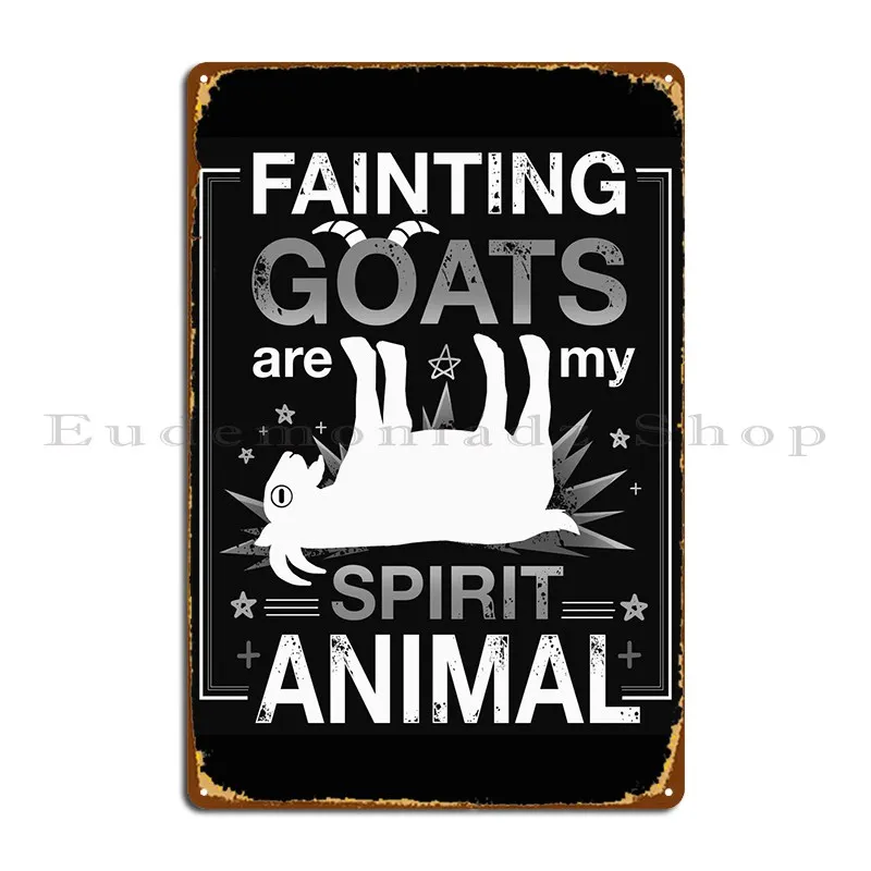 Fainting Goats Metal Sign Wall Mural Club Cinema Home Customized Tin Sign Poster