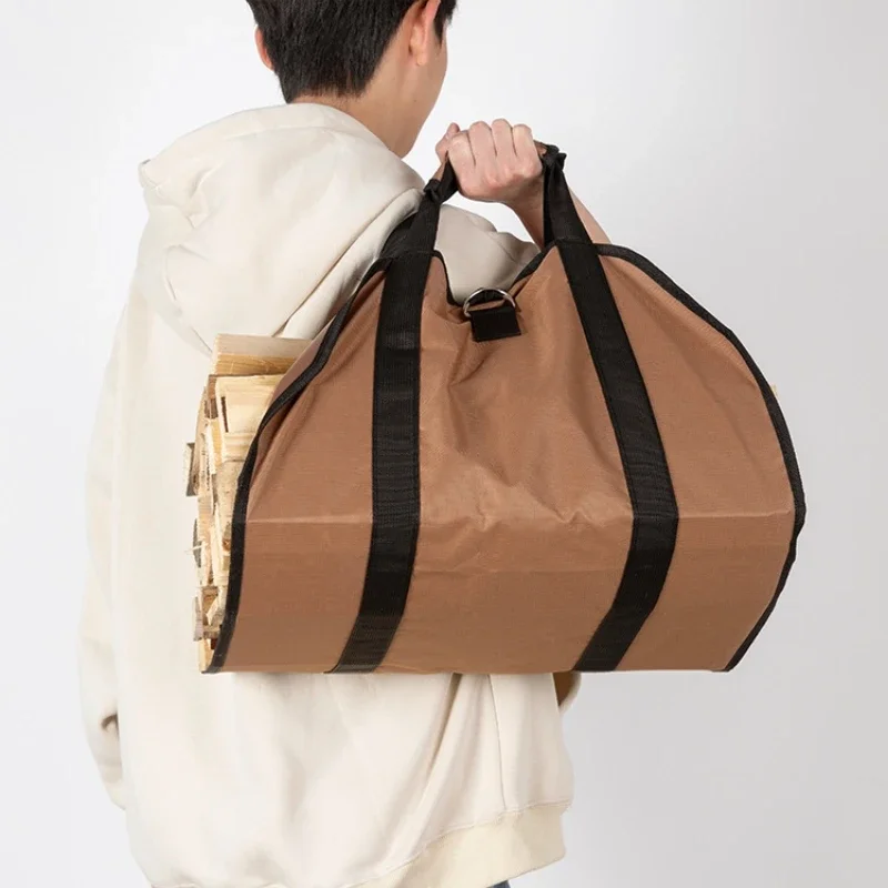 Supersized Canvas Firewood Carrier Log Carrying Bag Handbags Wood for Log Carrier Fireplace Tote Firewood Storage Bag Supplies