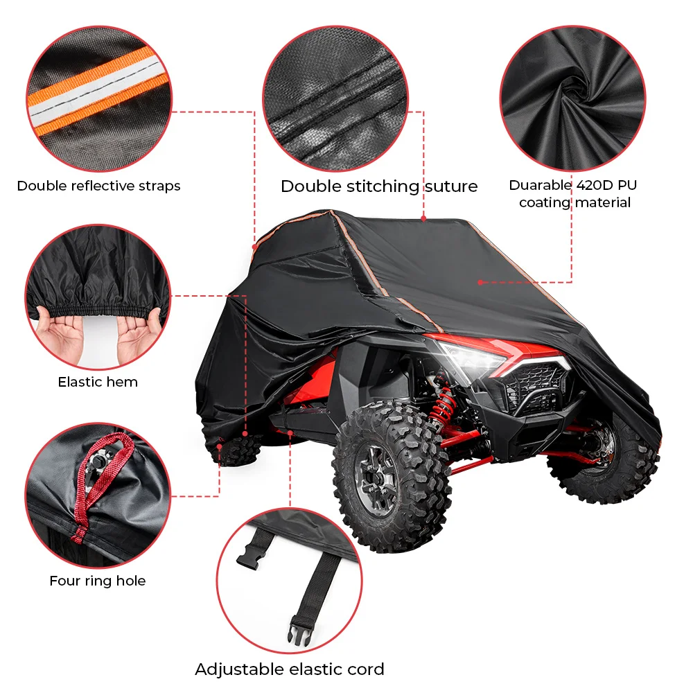 

420D Utility Vehicle Storage Cover UTV Compatible with Polaris RZR 500 800 900 1000 xp 2013 - 2020 2017 2018 2019