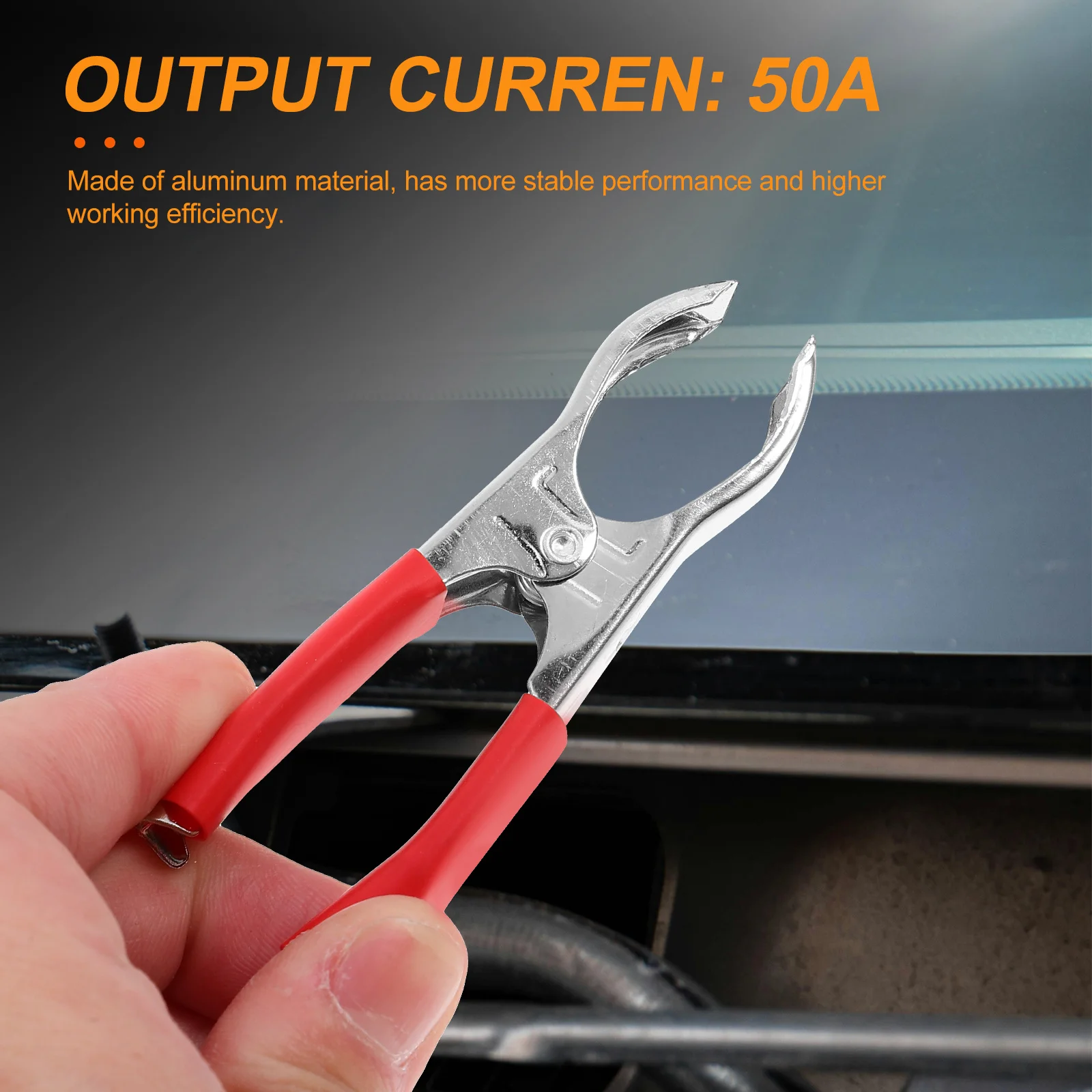 

Car Alligator Clip Terminals Sturdy Lightweight Auto Cigarette Lighter Socket Cable Clamps Auto Clips Cable