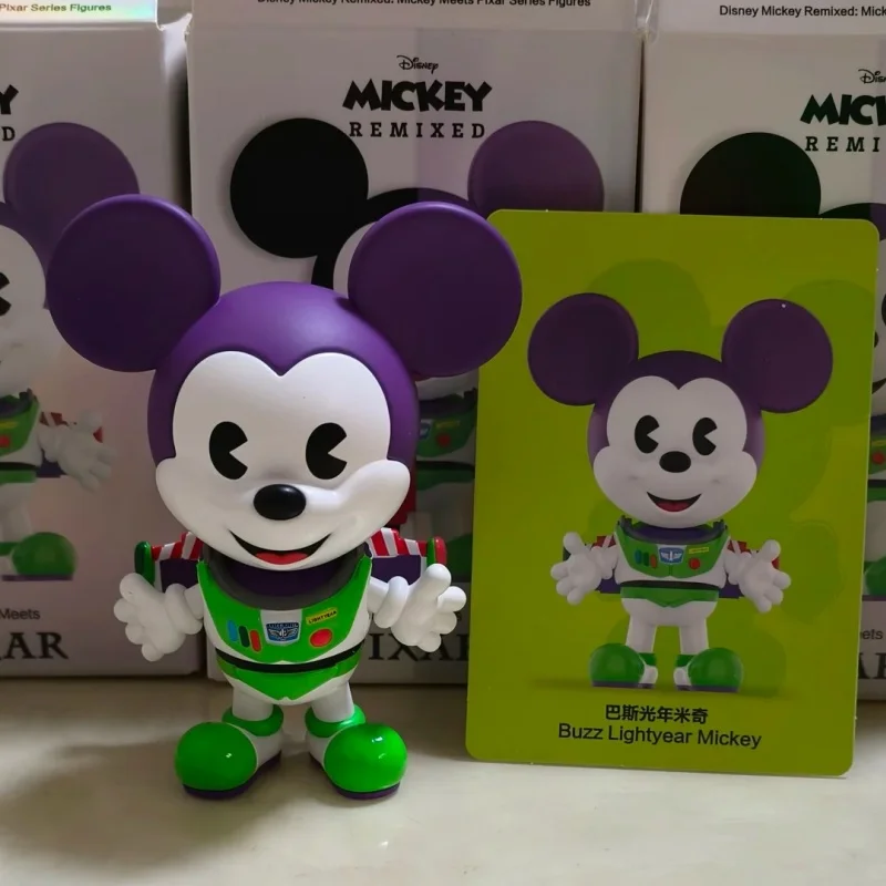 本物のポップマート ディズニー ミッキー リミックス ミッキー ミーツ ピクサー シリーズ フィギュア ブラインドボックス 女の子への誕生日プレゼント ミステリーボックス グルー