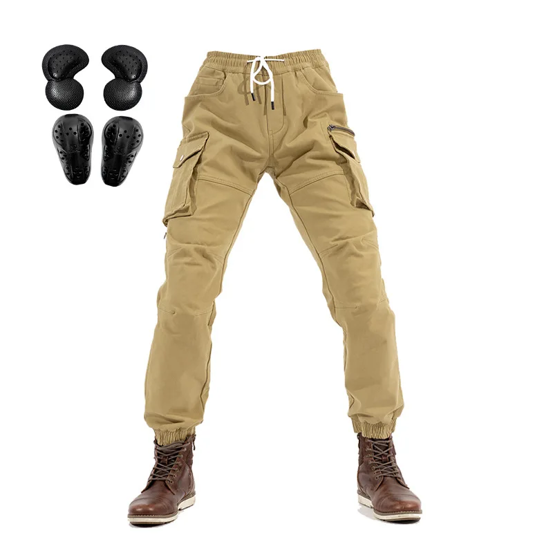 

Motorcycle Riding Pants Men Four Seasons Casual Cargo Pants Motorcycle Anti-Fall Leggings Motorcycle Racing Pants Slim Fit Women