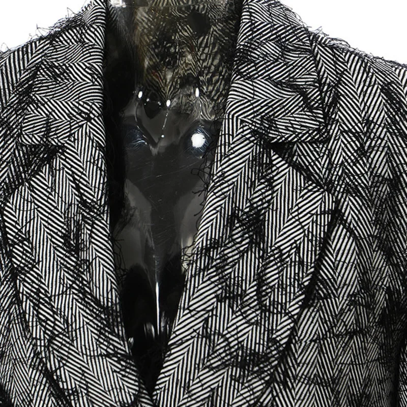 HKSH Autumn New Women Trench Coat Contrast Color Patchwork Personalized Cut Asymmetrical Design Elegant Long Windbreaker HK10657